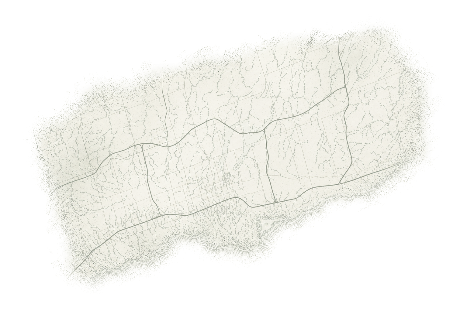 Editorial map of Durham Region with five highlighted communities.