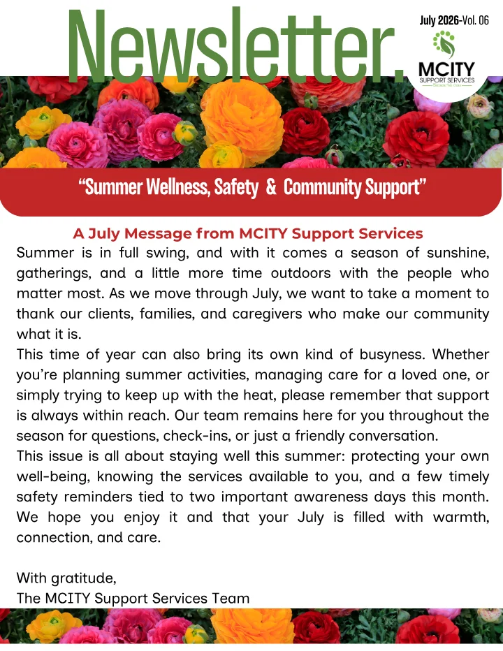 Cover of July 2026 Newsletter