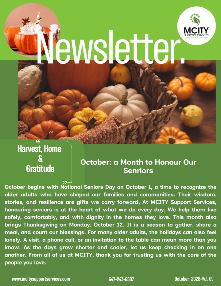 Cover of October 2026 Newsletter